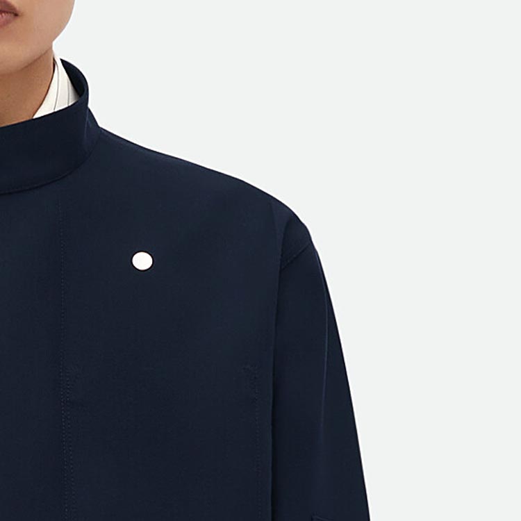Cheap Bottega Veneta SS24 海軍藍純色寬鬆按扣外套 759411V1JO04078