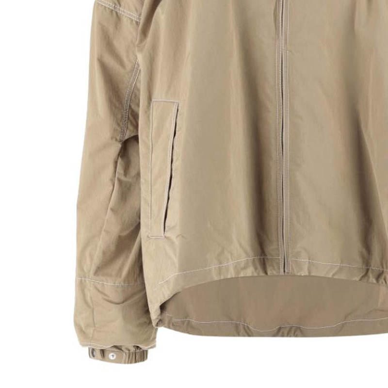 Shop 보테가 베네타 SS24 솔리드 컬러 집업 재킷 카키. 767969VF4K09640