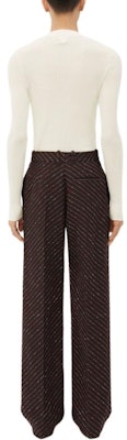 Bottega Veneta SS24 條紋中腰直筒長褲 巧克力棕色 785279V3ZI02168 Shop Bottega Veneta SS24 條紋中腰直筒長褲 巧克力棕色 785279V3ZI02168