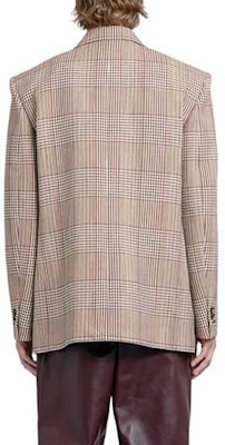 葆蝶家 SS24 格纹单排扣米色西装外套. 776245V3PE01323 Purchase 葆蝶家 SS24 格纹单排扣米色西装外套. 776245V3PE01323