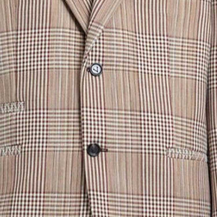 Details for Bottega Veneta SS24 格紋單排扣卡其色西裝外套. 776245V3PE01323