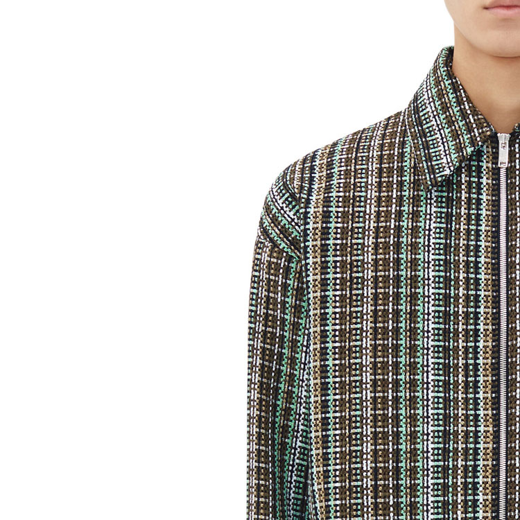 Sizing Bottega Veneta SS24 格紋拉鍊領寬鬆外套 男裝 多色 646907V3G701191