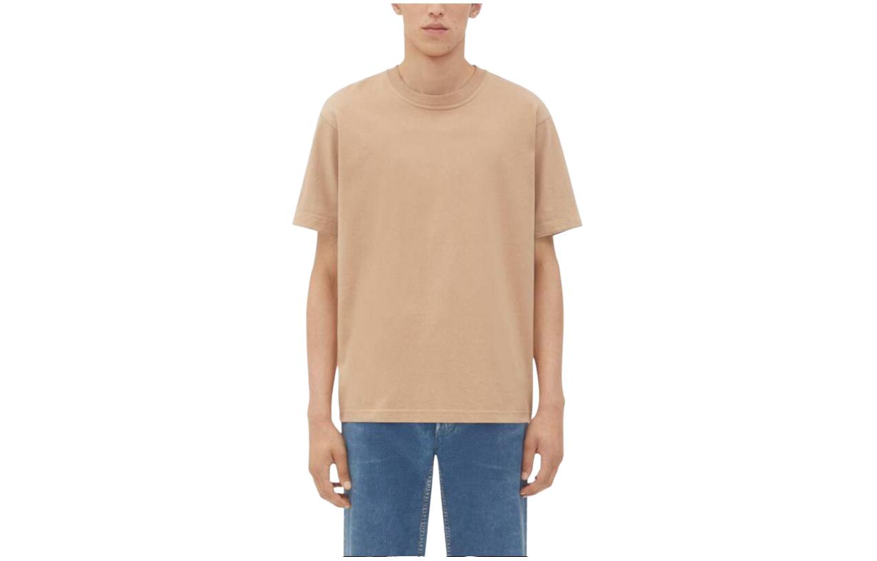 Bottega Veneta SS24 Light Cotton Fit Crewneck T-Shirt Men’s Light Brown 744965VF1U07727