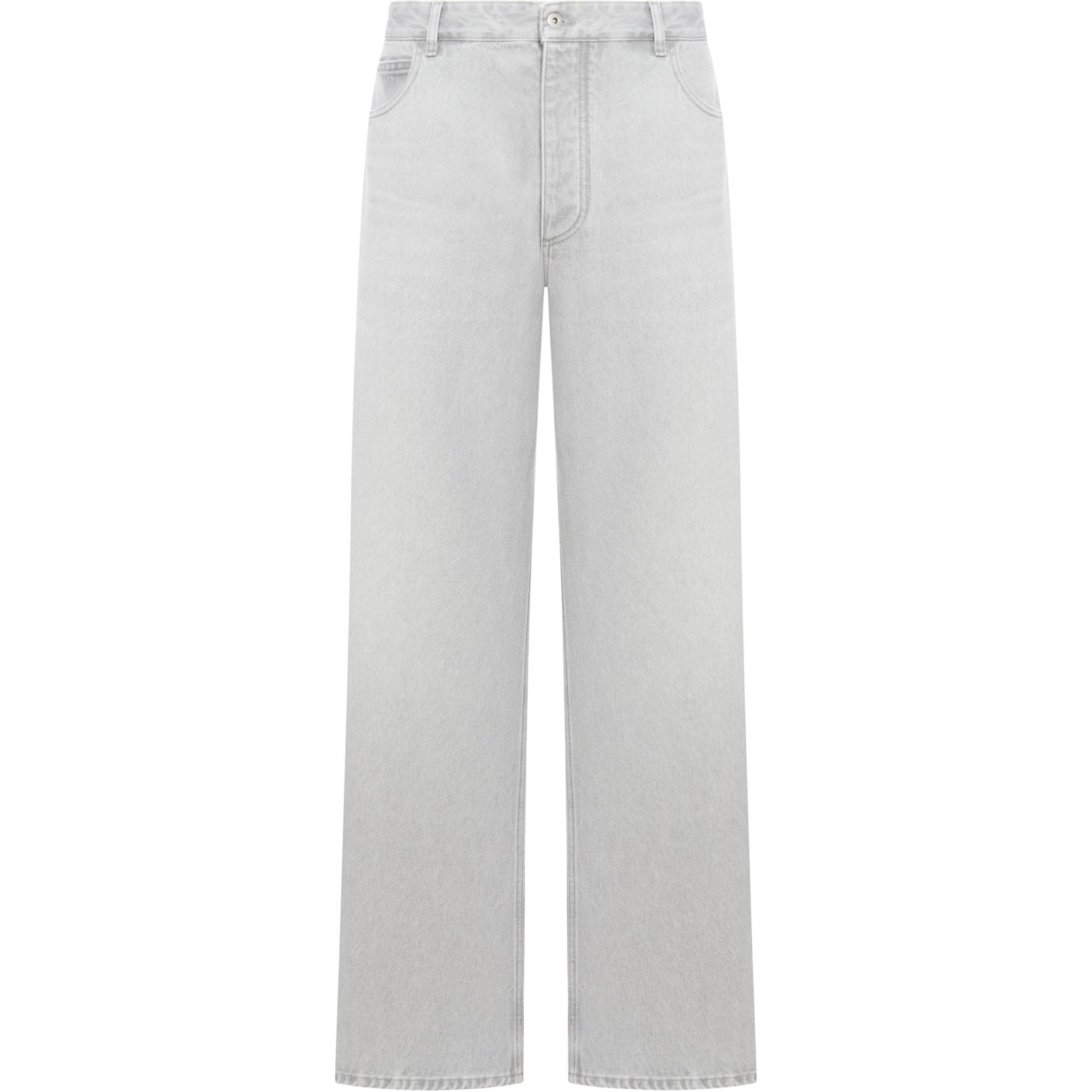 Bottega Veneta SS24 Light Grey Logo Patch Jeans 802384V4LP01493