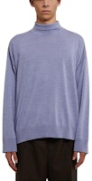 Bottega Veneta SS24 Solid High-Neck Sweater in Purple-Blue 753740V37J05122 Bottega Veneta SS24 Solid High-Neck Sweater in Purple-Blue 753740V37J05122