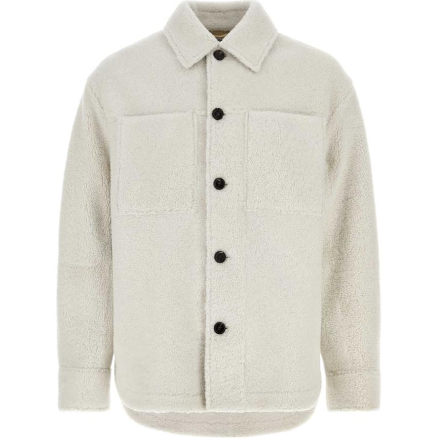 Bottega Veneta SS24 White Solid Color Button-Up Casual Jacket 791329V4AX09908