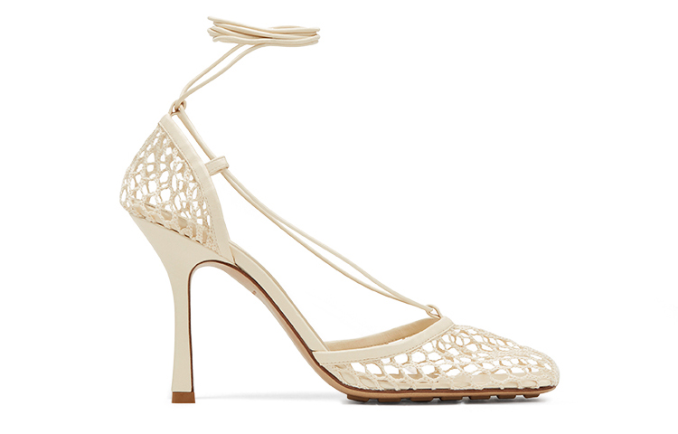 Bottega Veneta Stretch 'Chic Elegant Square-Toe Heels in Beige' 圖 2