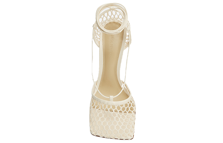 Bottega Veneta Stretch 'Chic Elegant Square-Toe Heels in Beige' 圖 4