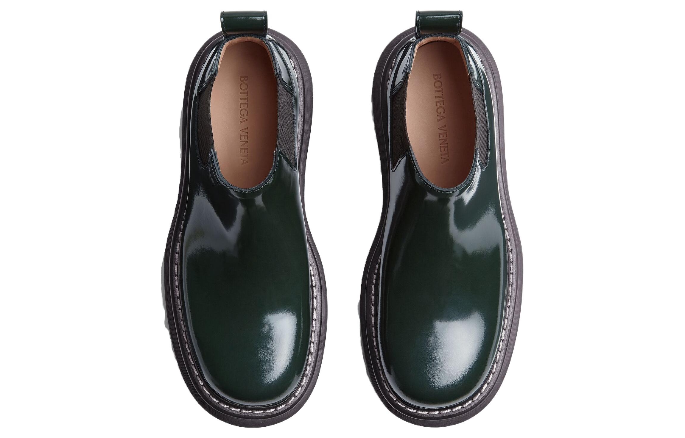 Lookbook Bottega Veneta Swell Chelsea Ankle Boot 'Hijau Botol' 679499V10T03381