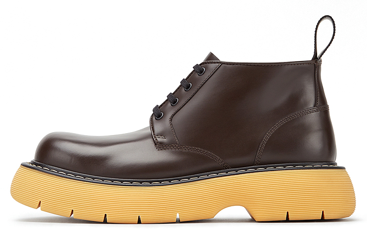 Bottega Veneta Swell Lace-Up Ankle Boot 'Ebony' 651256V00H02062