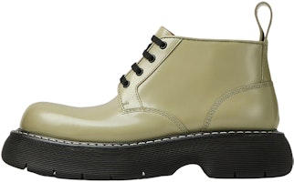 Bottega Veneta Swell Leather Shoes Green 651256V20V03025 Bottega Veneta Swell Leather Shoes Green 651256V20V03025