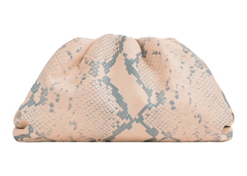 Bottega Veneta Teen Pouch Faded Python Cantaloupe/Black