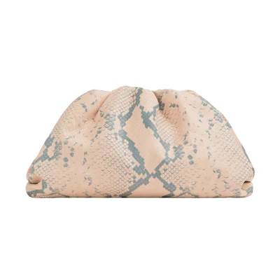 Bottega Veneta Teen Pouch Faded Python Cantaloupe/Black