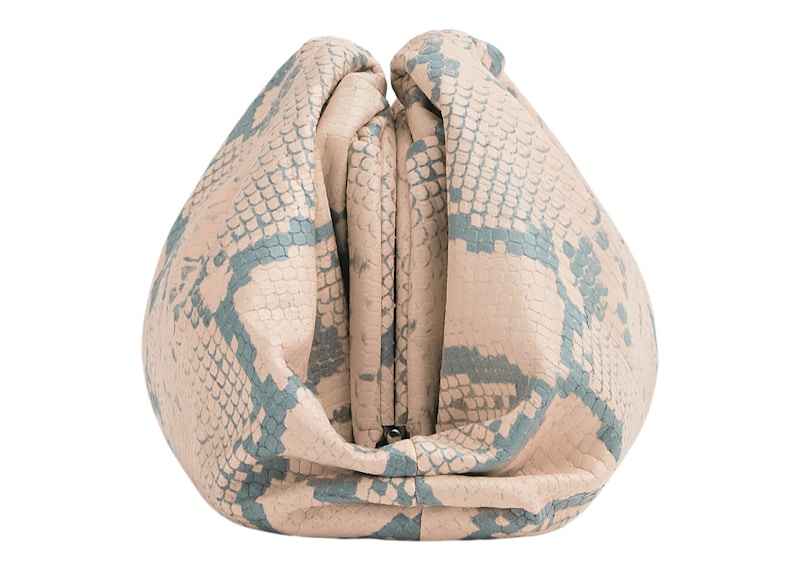 Bottega Veneta Teen Pouch Faded Python Cantaloupe/Black 圖 2