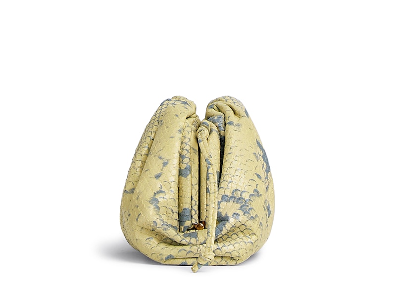 Order 보테가 베네타 미니 파우치 스네이크 프린트 키위/블랙 
