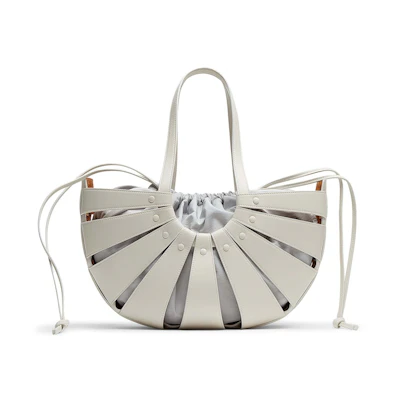 Bottega Veneta The Shell Medium Handbag Grey