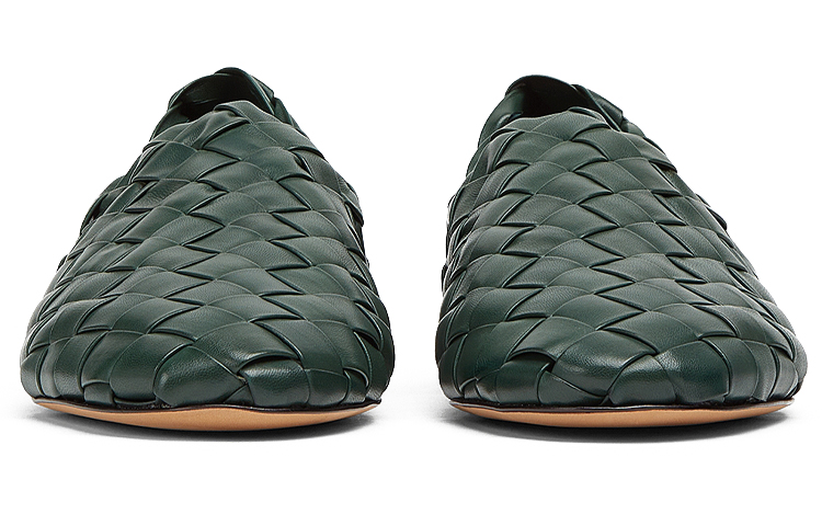 Bottega Veneta The Slipper 'Dark Green Woven Leather' 圖 4