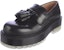 Bottega Veneta The Stilt Kasut Loafer Platform Kulit Berumbai 'Hitam' 632509VBS301000
