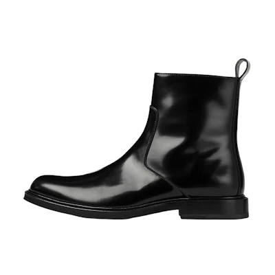 Bottega Veneta TIE Leather Zip Boots 'Black'