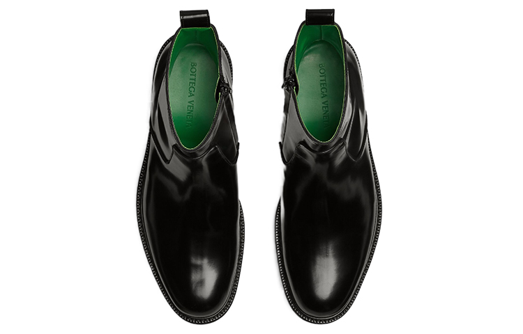 Bottega Veneta TIE Leather Zip Boots 'Black' 圖 2