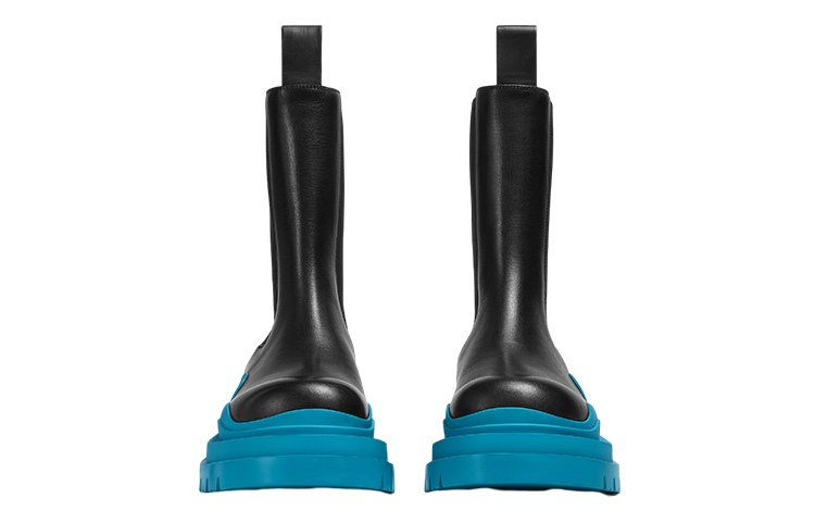 Shop Bottega Veneta 葆蝶家 植鞣皮革切爾西靴 阿馬爾菲藍