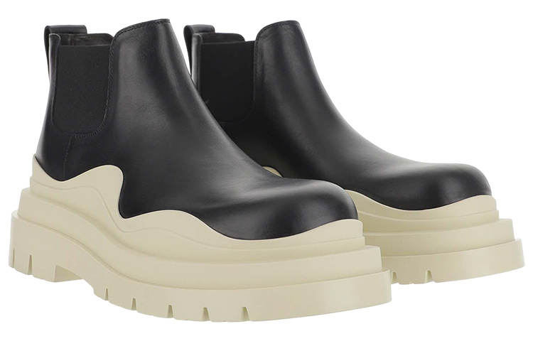 Lookbook Bottega Veneta葆蝶家 Tire 套腳 短筒 切爾西靴 米黑