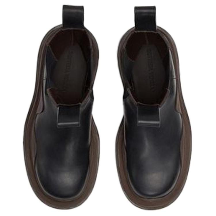 Lookbook ボッテガ・ヴェネタ タイヤ チェルシーブーツ (黒茶) 630284VBS501024