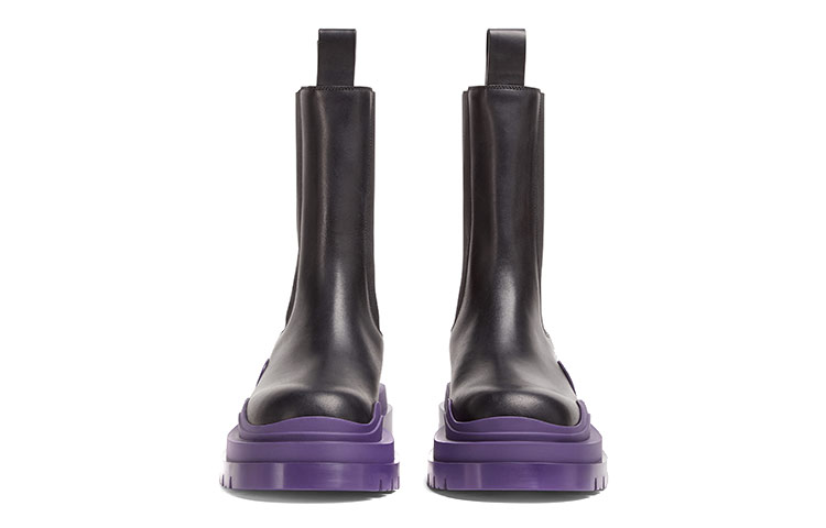 Bottega Veneta Tire Chelsea Boot 'Black Purple' 圖 4