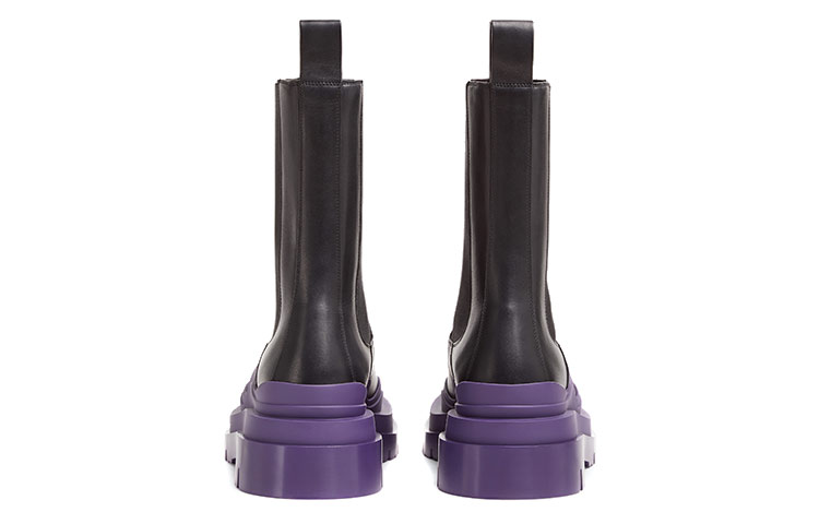 Bottega Veneta Tire Chelsea Boot 'Black Purple' 圖 5
