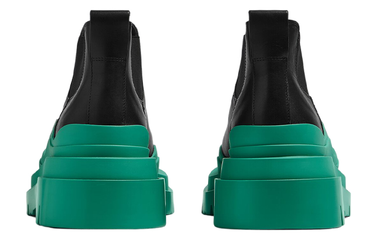Purchase 葆蝶家 Tire '黑色酸绿'短靴 630281-VBS50-1489