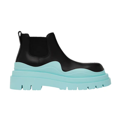 Bottega Veneta Tire Cropped Boot 'Black Blue'