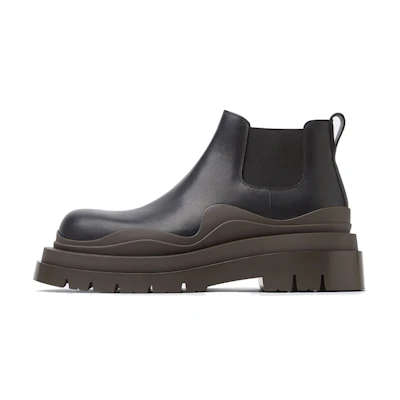 Bottega Veneta Tire Cropped Boot 'Black Camping'