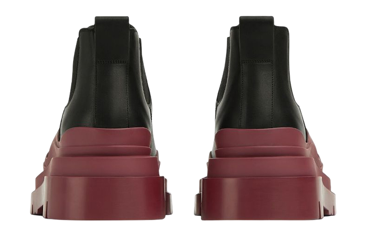 Shop Bottega Veneta Tire Cropped Boot 'Black Cherry' 630281-VBS50-1507