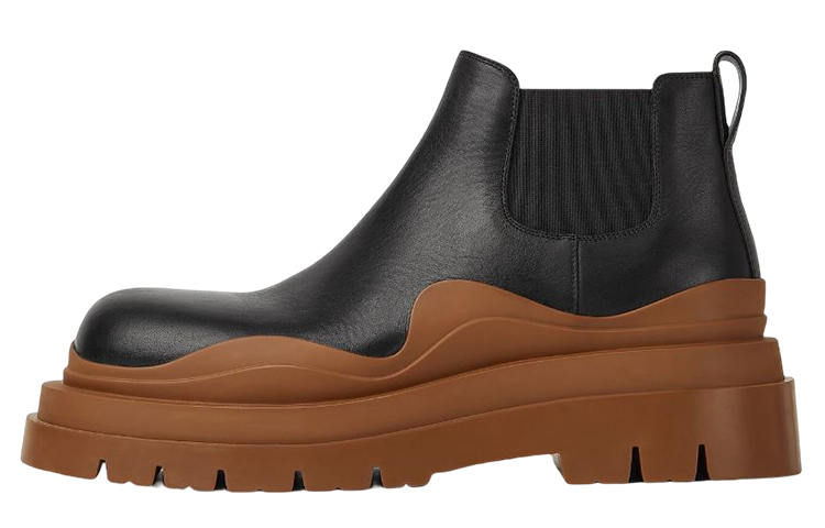 Bottega Veneta Tire Cropped Boot 'Black Cognac' 630281-VBS50-1753