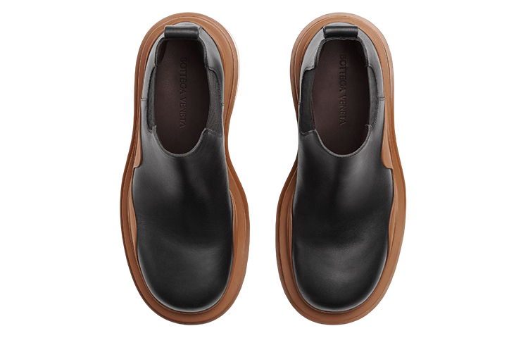 Lookbook ボッテガヴェネタ タイヤブーツ (黒/コニャック) 630281-VBS50-1753