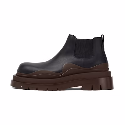 Bottega Veneta Tire Cropped Boot 'Black Ebony'