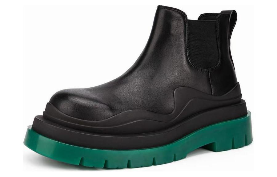 Bottega Veneta Tire Cropped Boot 'Black Grass' 圖 3