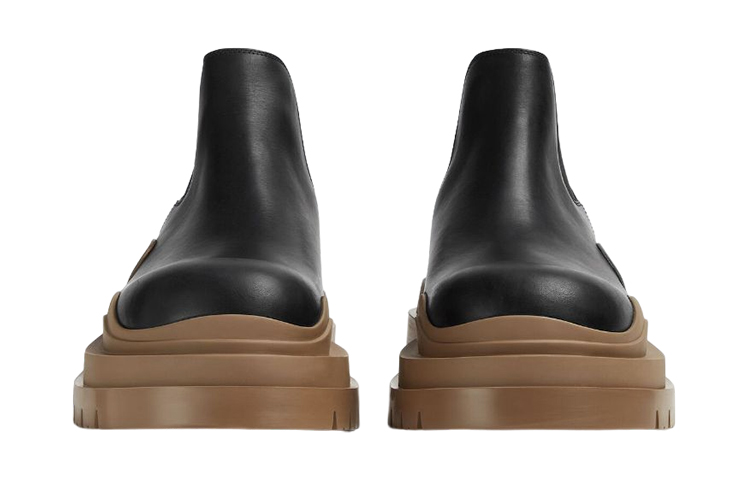 Bottega Veneta Tire Cropped Boot 'Black Jute' 圖 3