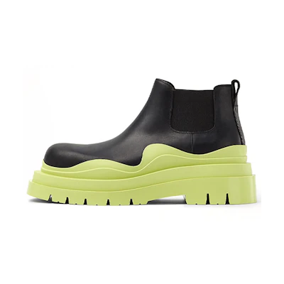 Bottega Veneta Tire Cropped Boot 'Black Seagrass'