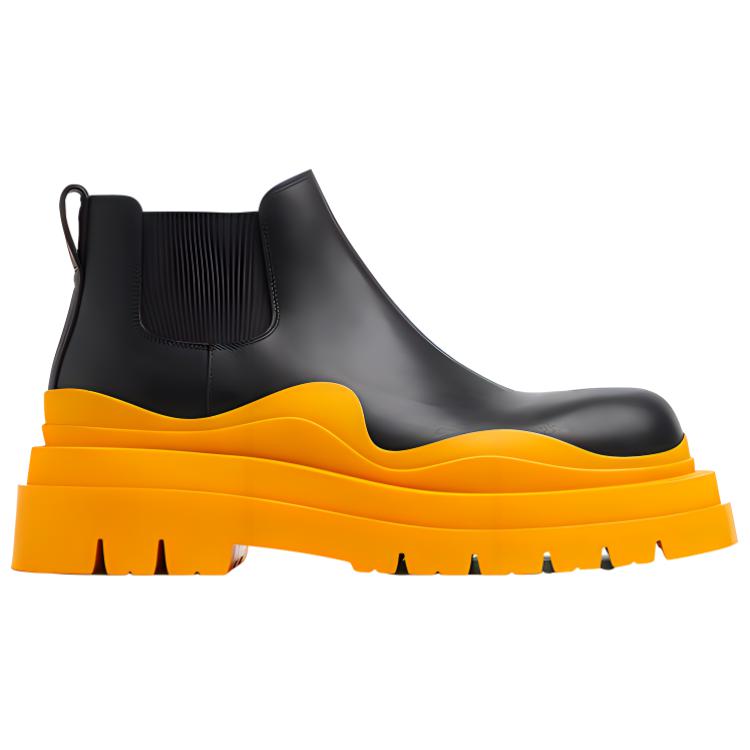 Bottega Veneta Tire Cropped Boot 'Black Tangerine' 圖 2