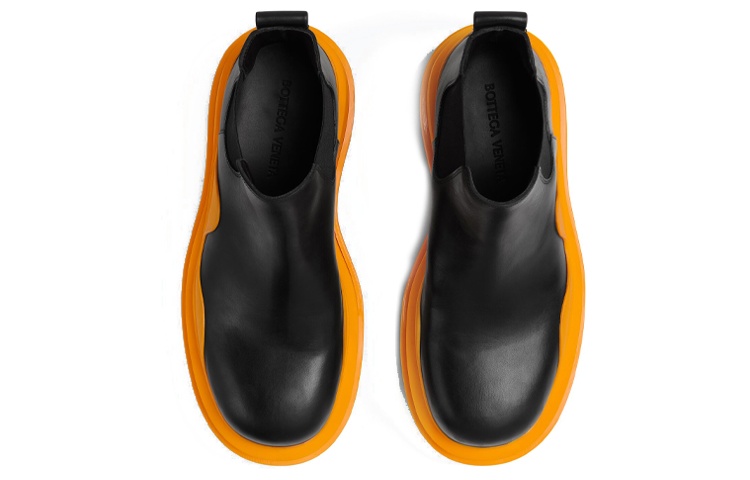 Bottega Veneta Tire Cropped Boot 'Black Tangerine' 圖 3