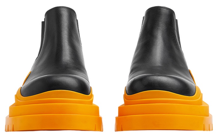 Bottega Veneta Tire Cropped Boot 'Black Tangerine' 圖 4