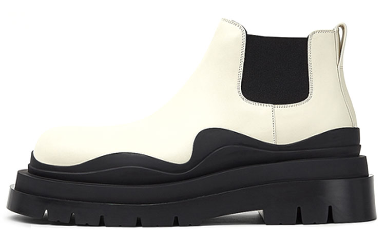 Bottega Veneta Tire Cropped Boot 'Sea Salt'