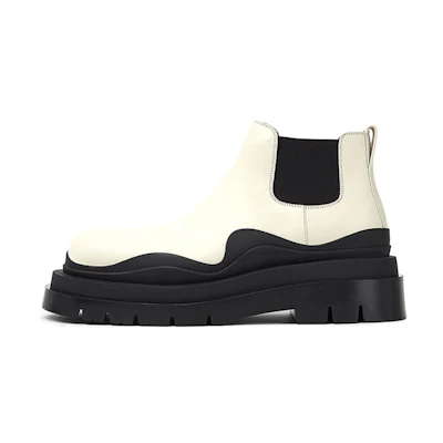 Bottega Veneta Tire Cropped Boot 'Sea Salt'