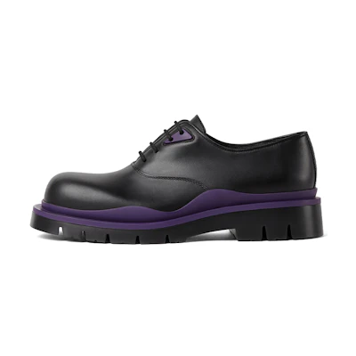 Bottega Veneta Tire Lace-Up 'Black Plum'