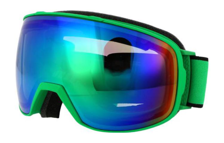 Bottega Veneta Unisex Ski Goggles with Logo Detail and Green-Blue Lens BV1167S001