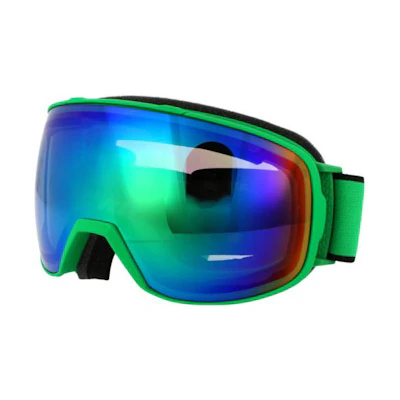 Bottega Veneta Unisex Ski Goggles with Logo Detail and Green-Blue Lens BV1167S001