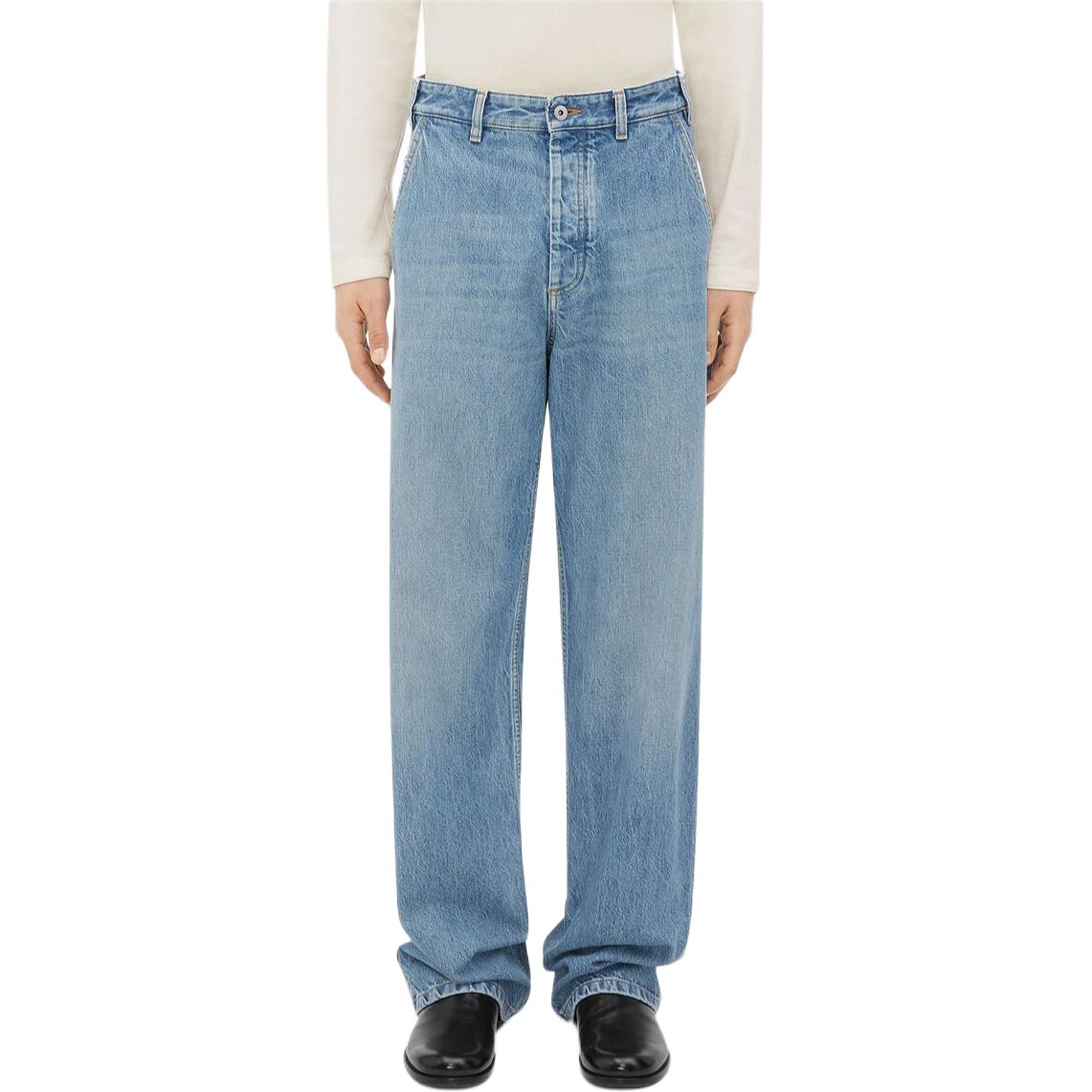 Bottega Veneta Washed Button Pocket Cargo Jeans Blue FW24 794041V42W04715