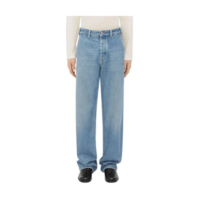 Bottega Veneta Washed Button Pocket Cargo Jeans Blue FW24 794041V42W04715