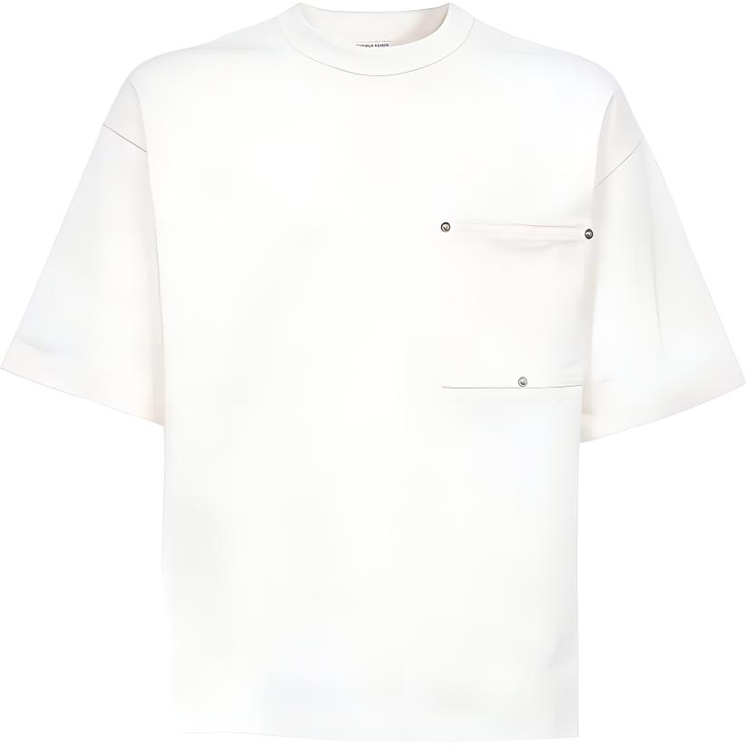 Bottega Veneta White Crew Neck Short Sleeve T-Shirt 745093VKLZ09071